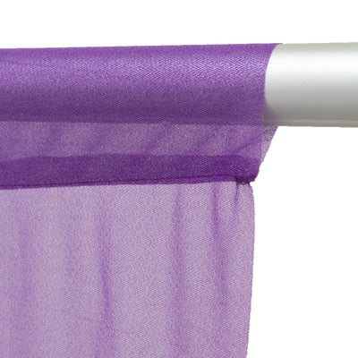 Sheer Backdrop Curtain Panel 5ft Ã— 10ft Purple â€“ Wedding Arch Drape with Rod Pocket - Backdrops