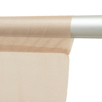Sheer Backdrop Curtain Panel 5ft Ã— 10ft Taupe â€“ Wedding Arch Drape with Rod Pocket - Backdrops