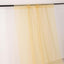5ftx32ft Champagne Chiffon Curtain Panel, Durable Flame Resistant Backdrop Ceiling Drapery With Rod Pocket