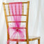 5 Pack Organza Chair Sashes Fuchsia - Reusable Sheer Chair Bows 6"x108"