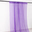 5ftx32ft Purple Chiffon Curtain Panel, Durable Flame Resistant Backdrop Ceiling Drapery With Rod Pocket