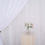 White Chiffon Polyester Event Curtain Drapes, Dual Layer Divider Backdrop Curtain Panels with Rod Pockets - 10ftx10ft