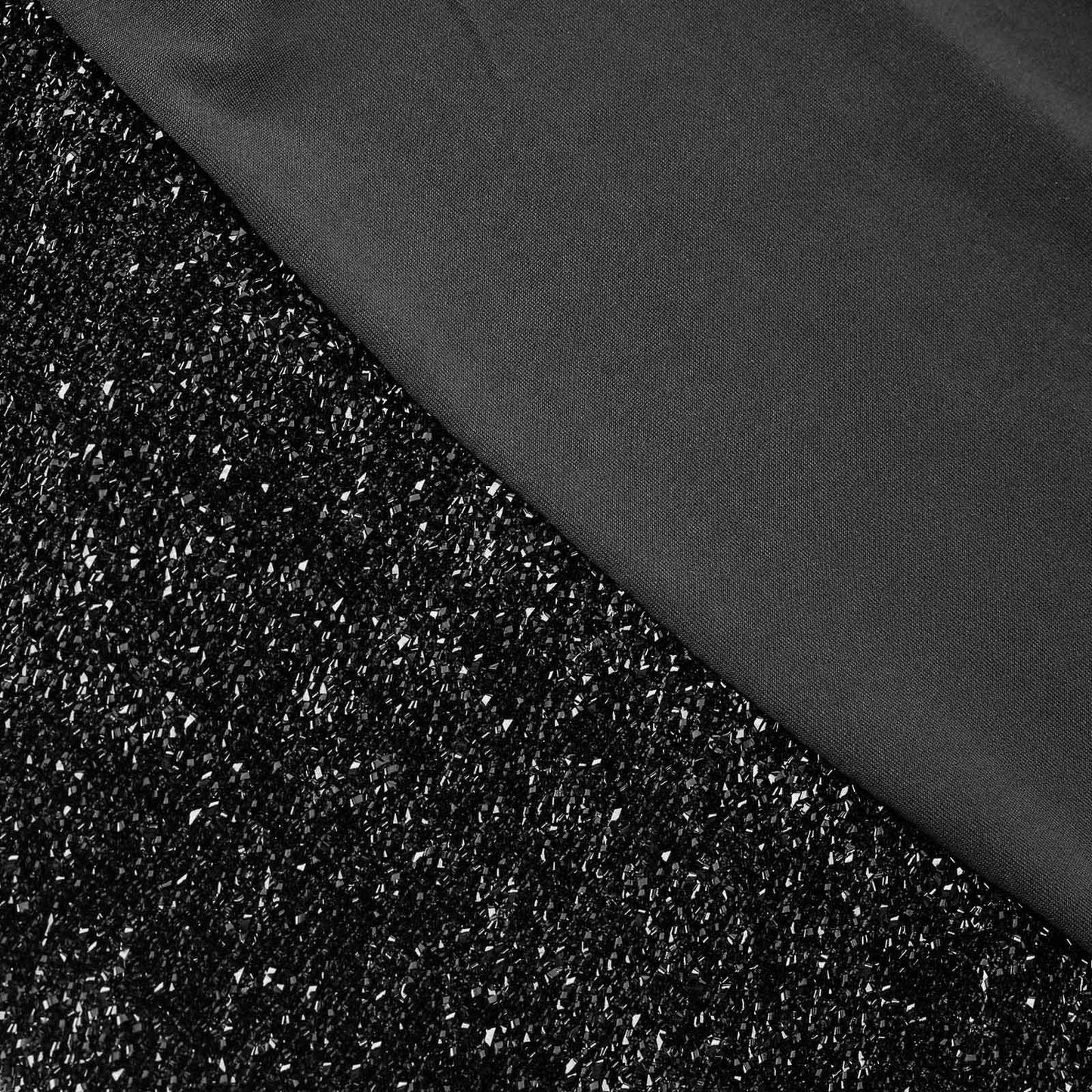 Spandex Chair Cover with Metallic Shimmer Tinsel Back for Banquet Chairs Black - Luxe Fitted Slipcover for Weddings & Parties
