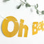 3ft Gold Glittered Oh Baby Paper Hanging Baby Shower Garland Banner