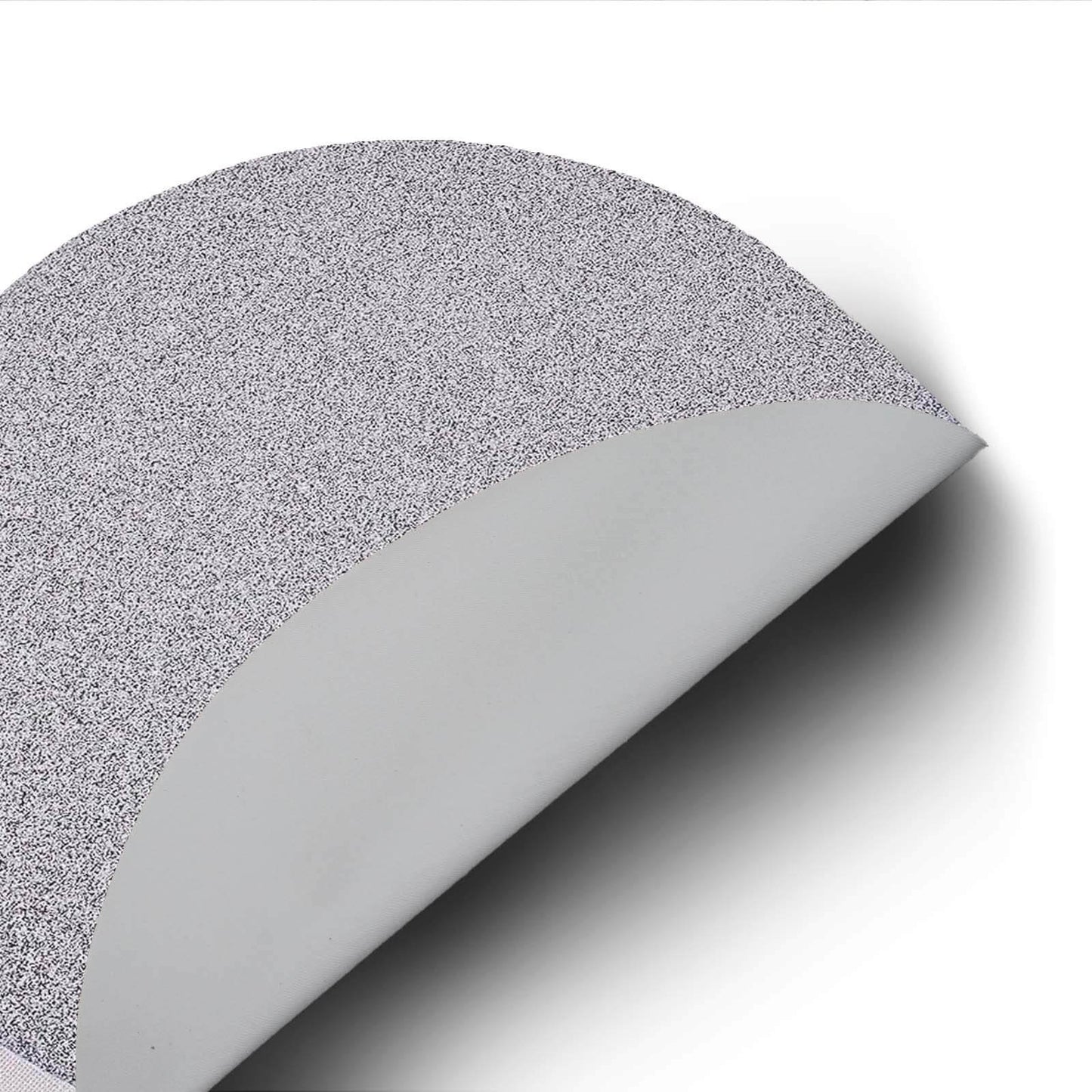 6-Pack Placemats Glitter Design Silver Sparkle Round - Non-Slip Decorative Dining Table Mats 13"