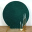 7.5ft Hunter Emerald Green Metallic Shimmer Tinsel Spandex Round Wedding Arch Cover, 2-Sided Photo Backdrop