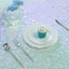 Sequin 90"x132" Rectangle Tablecloth Iridescent Blue - Seamless Big Payette Table Cover