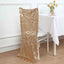 Sequin Chair Slipcover Big Payette Design for Chiavari Chairs Matte Champagne - Glittering Chair Back Cover