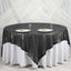 Sequin 90"x90" Table Overlay Square Tablecloth Black - Sparkly Table Cover