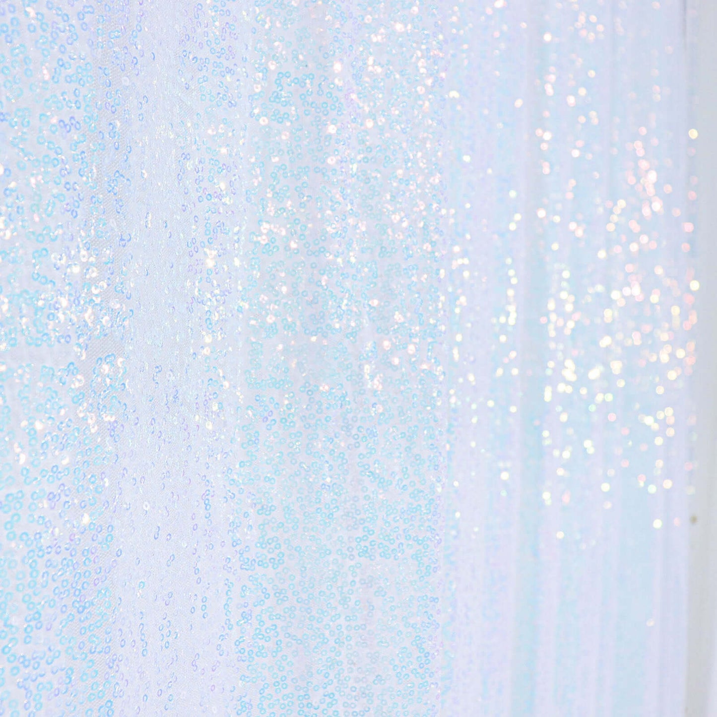 8ftx8ft Iridescent Blue Sequin Event Curtain Drapes, Backdrop Event Panel