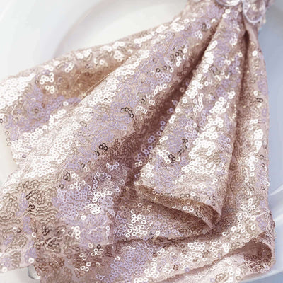 Sequin 20"x20" Napkin Blush - Shimmering Dinner Napkin