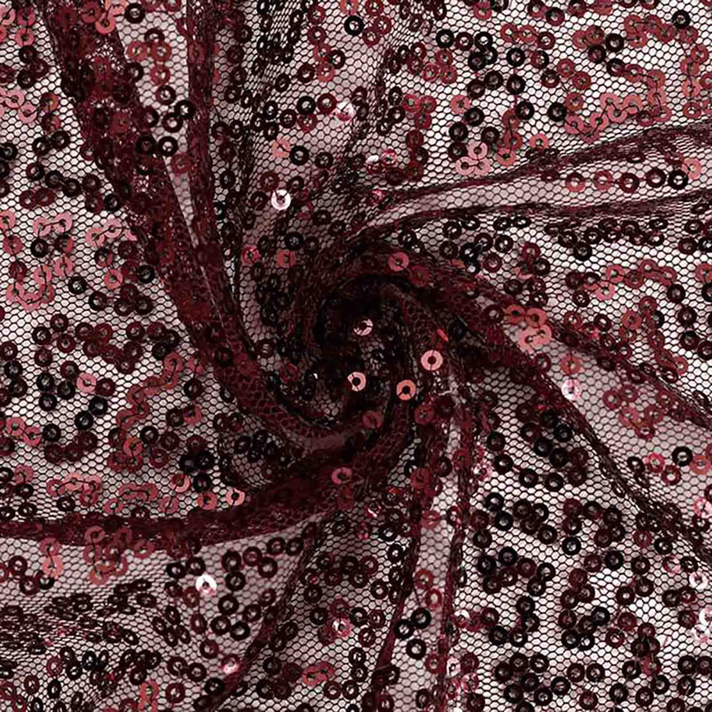 Sequin 12"x108" Table Runner Burgundy - Glittering Design