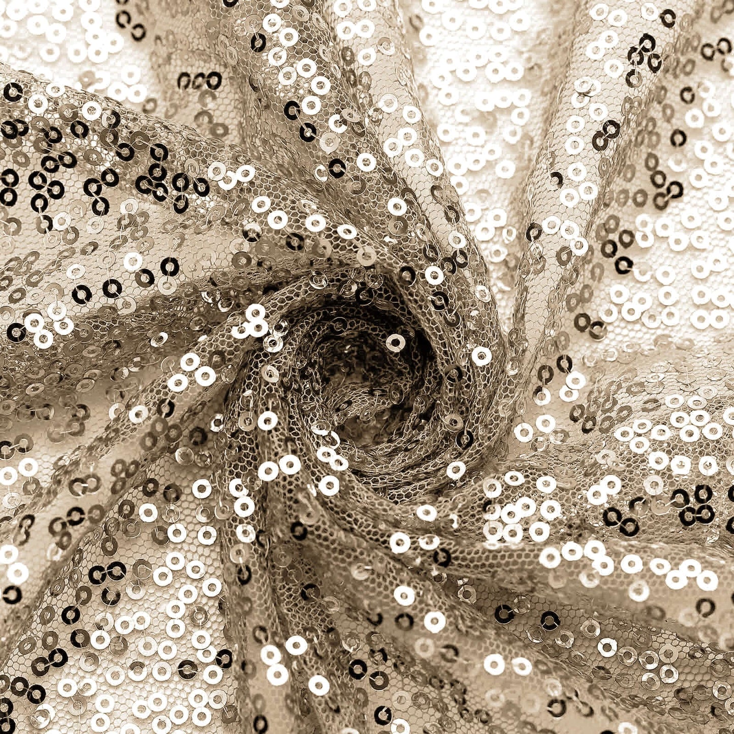 Sequin 20"x20" Napkin Champagne - Shimmering Dinner Napkin