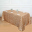 Sequin 90"x156" Rectangle Tablecloth Matte Champagne - Seamless Big Payette Table Cover