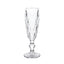 6-Pack Champagne Flute Glasses Clear Textured Crystal Cut Design - Chic Wine Goblets for Parties & Events 6oz 8"