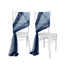 20-Pack Sheer Chair Drape Decor in Navy Blue and Dusty Blue â€“ 9ft Shimmer Sash, Wrinkle-Free