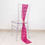 5 Pack Chair Sashes with Wave Embroidered Sequins Fuchsia/Silver 6"x88"