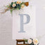 Decorative Rhinestone Alphabet "P" Letter Stickers, Glitter Adhesive Craft Letters Silver DIY Sparkle Embellishments 8"