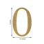 Decorative Rhinestone Number "0" Stickers, Glitter Adhesive Craft Numbers Gold DIY Sparkle Embellishments 6"