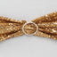5 Pack Sequin Spandex Chair Sashes Gold - Sparkly Stretch Chair Bands for Glamorous Events 6"x15"
