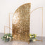 7ft Gold Double Sided Big Payette Sequin Chiara Wedding Arch Cover For Half Moon Backdrop Stand