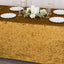 Crushed Velvet Fitted Rectangular 6ft Table Cover Gold - Wrinkle-Free Stretchy Tablecloth