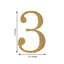 Decorative Rhinestone Number "3" Stickers, Glitter Adhesive Craft Numbers Gold DIY Sparkle Embellishments 4"