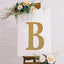 Decorative Rhinestone Alphabet "B" Letter Stickers, Glitter Adhesive Craft Letters Gold DIY Sparkle Embellishments 8"