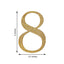 Decorative Rhinestone Number "8" Stickers, Glitter Adhesive Craft Numbers Gold DIY Sparkle Embellishments 6"