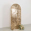 6ft Sparkly Gold Big Payette Sequin Fitted Wedding Arch Cover for Round Top Chiara Backdrop Stand