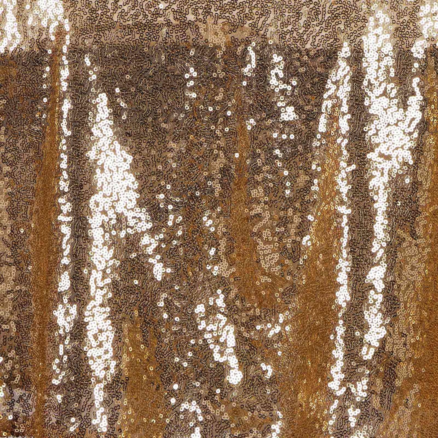 Sequin 90" Round Tablecloth Gold - Glittering Decor for Special Events