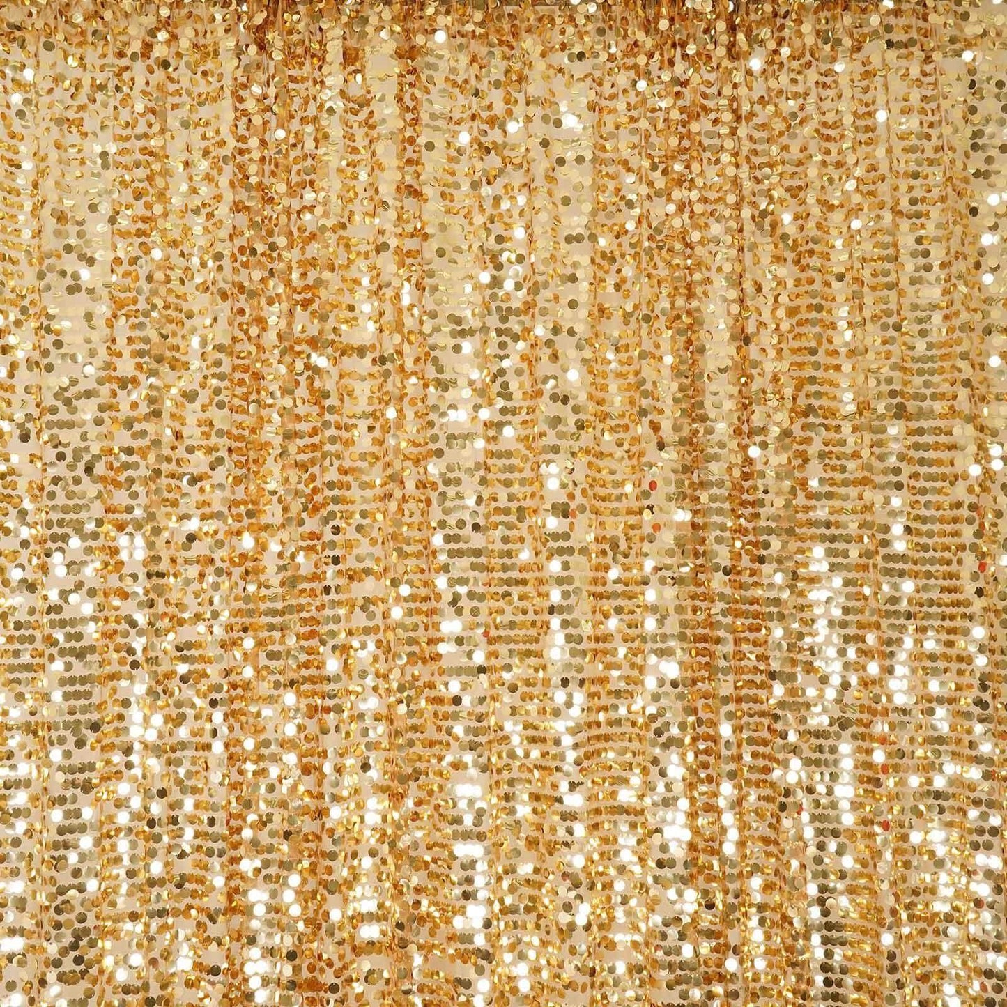 20ftx10ft Gold Big Payette Sequin Event Curtain Drapes, Backdrop Event Panel
