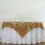 Sequin 72"x72" Table Overlay Square Tablecloth Gold - Big Payette Table Cover