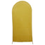 7ft Gold Shimmer Tinsel Spandex Chiara Backdrop Stand Cover For Fitted Round Top Wedding Arch