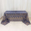 Mesh 90"x156" Rectangle Tablecloth Royal Blue/Gold - Wave Sequin Embroidered Table Cover
