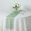 5 Pack Organza 12"x108" Table Runners Hunter Emerald Green - Gold Wave Design