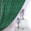 20ftx10ft Hunter Emerald Green Metallic Shimmer Tinsel Event Curtain Drapes, Backdrop Event Panel