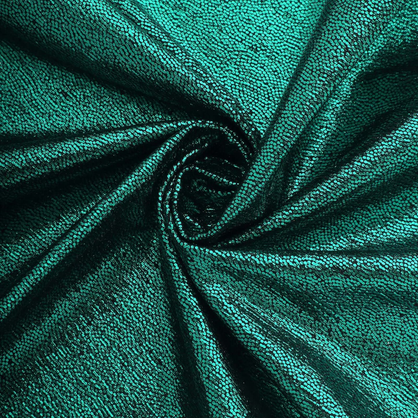 5 Pack Polyester 20"x20" Napkins Hunter Emerald Green Shimmer Sequin Dots - Luminous Cloth Napkins