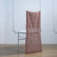 Stretch Spandex Chair Back Slipcover with Metallic Shimmer Tinsel Rose Gold - Durable Chiavari Chair Back Cover
