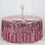 Sequin 120" Round Tablecloth Pink - Seamless Big Payette Table Cover