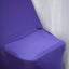 Stretch Spandex Chair Cover Purple for Folding Chairs - Metallic Shimmer Tinsel Back Design Fitted Slipcover
