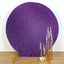 7.5ft Purple Metallic Shimmer Tinsel Spandex Round Wedding Arch Cover, 2-Sided Photo Backdrop