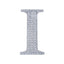 Decorative Rhinestone Alphabet "I" Letter Stickers, Glitter Adhesive Craft Letters Silver DIY Sparkle Embellishments 8"