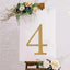 Decorative Rhinestone Number "4" Stickers, Glitter Adhesive Craft Numbers Gold DIY Sparkle Embellishments 8"