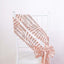 5 Pack Glitz Sequin Chair Sashes with Geometric Diamond Design 6"x88" Rose Gold