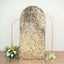 7ft Sparkly Champagne Double Sided Big Payette Sequin Chiara Backdrop Stand Cover For Fitted Round Top Wedding Arch