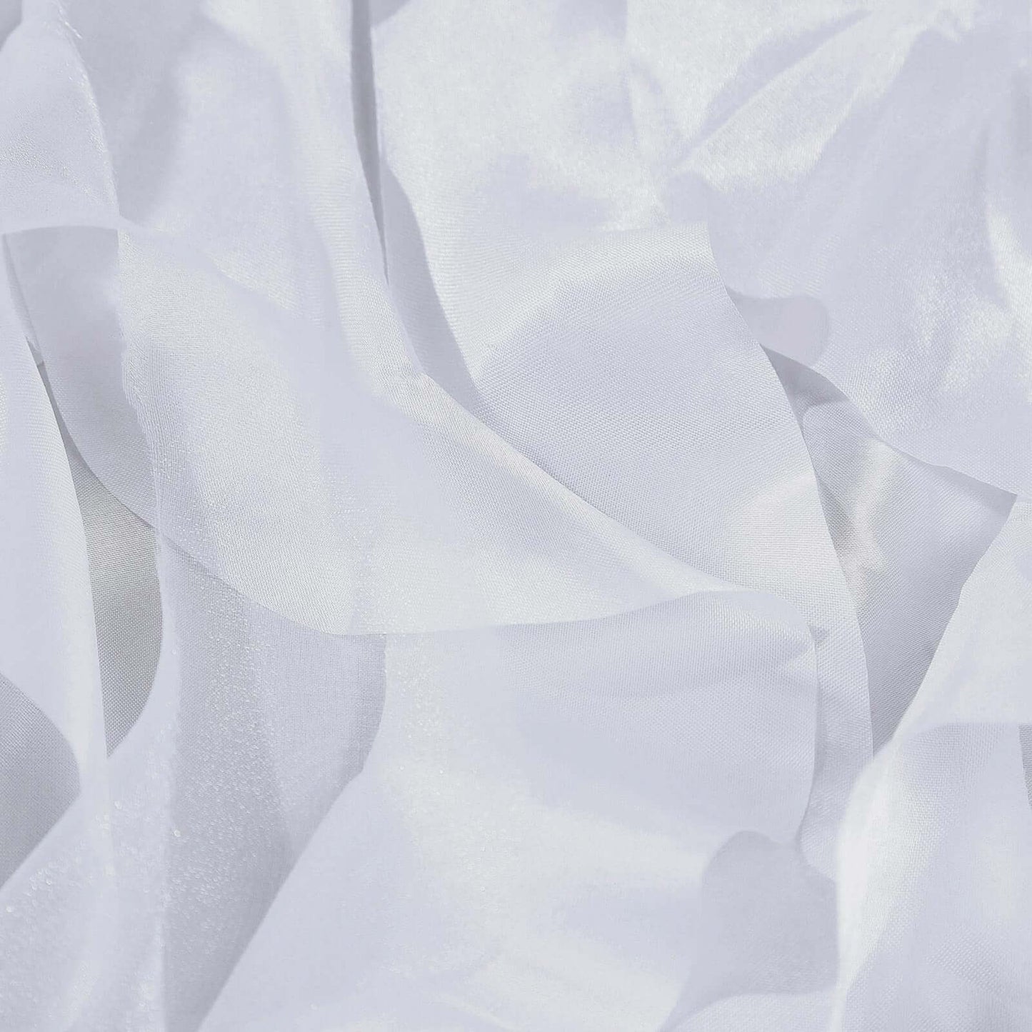 Taffeta 21ft Table Skirt White Cascading Curly Willow Style for Weddings & Banquets