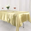Satin Rectangular 60"x102" Tablecloth Champagne - Smooth and Lustrous Table Cover