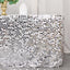 Payette Sequin 21ft Table Skirt Silver - Dual Layered Satin Table Cover