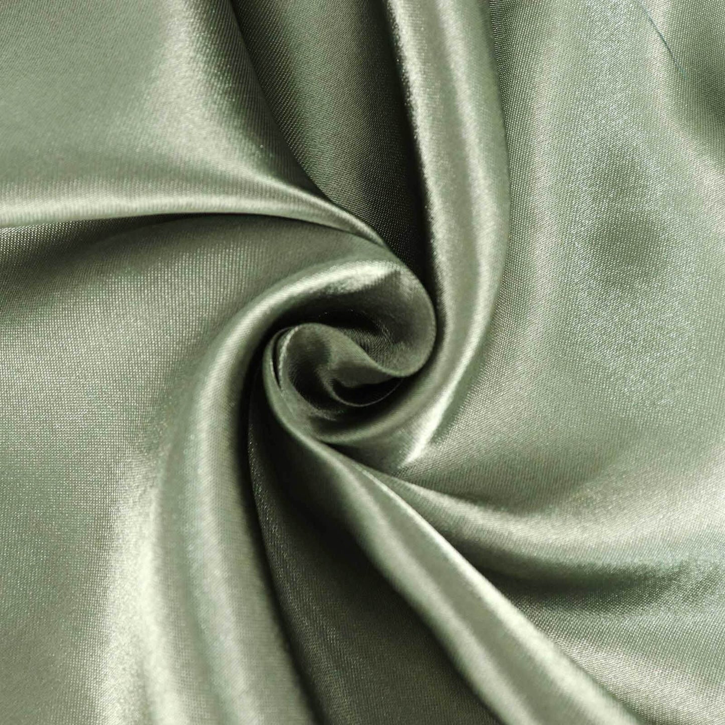 Satin 108" Round Tablecloth Dusty Sage Green - Smooth and Lustrous Table Cover
